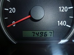 走行距離　75000km
